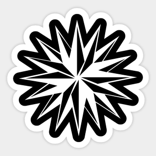 Sixteen pointed star, wind rose without cardinal points Sticker